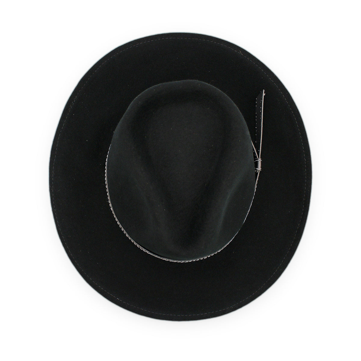 Wide Brim Wool Felt Fedora, Black, Handmade in Ecuador | Holiday Gift