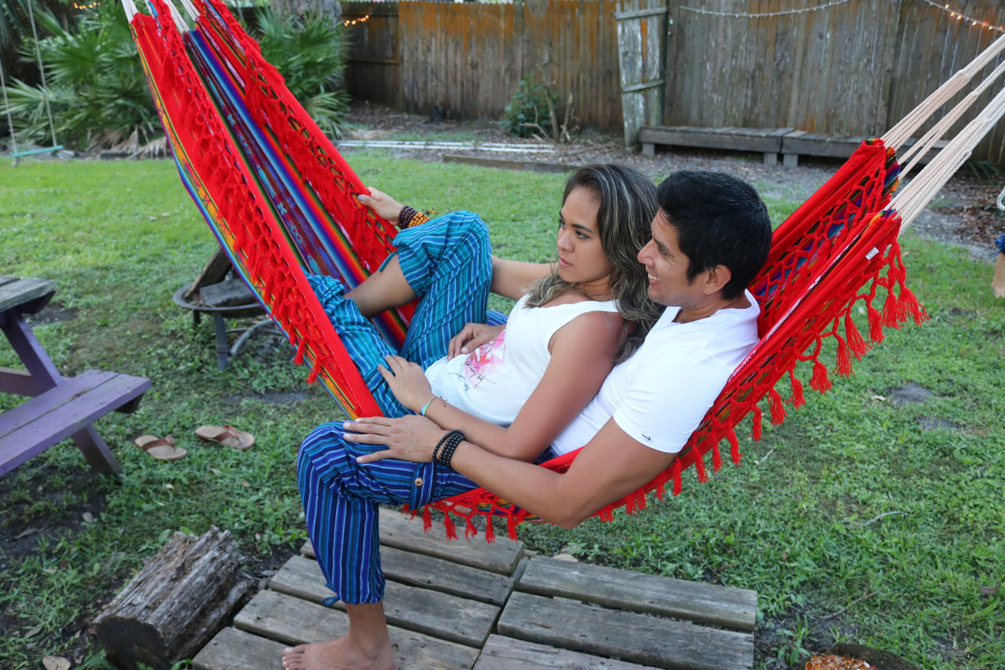 Vibrant Inca Hammock - Lightweight, Double, Handmade Ultra-Comfy for Outdoor Bliss & Relaxation