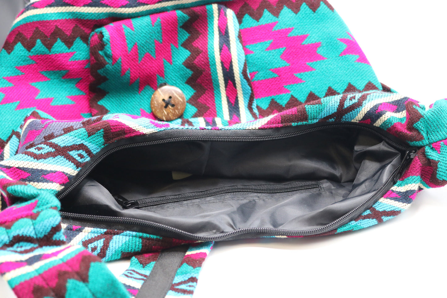 Teal and Pink Bottle Bag Crossbody