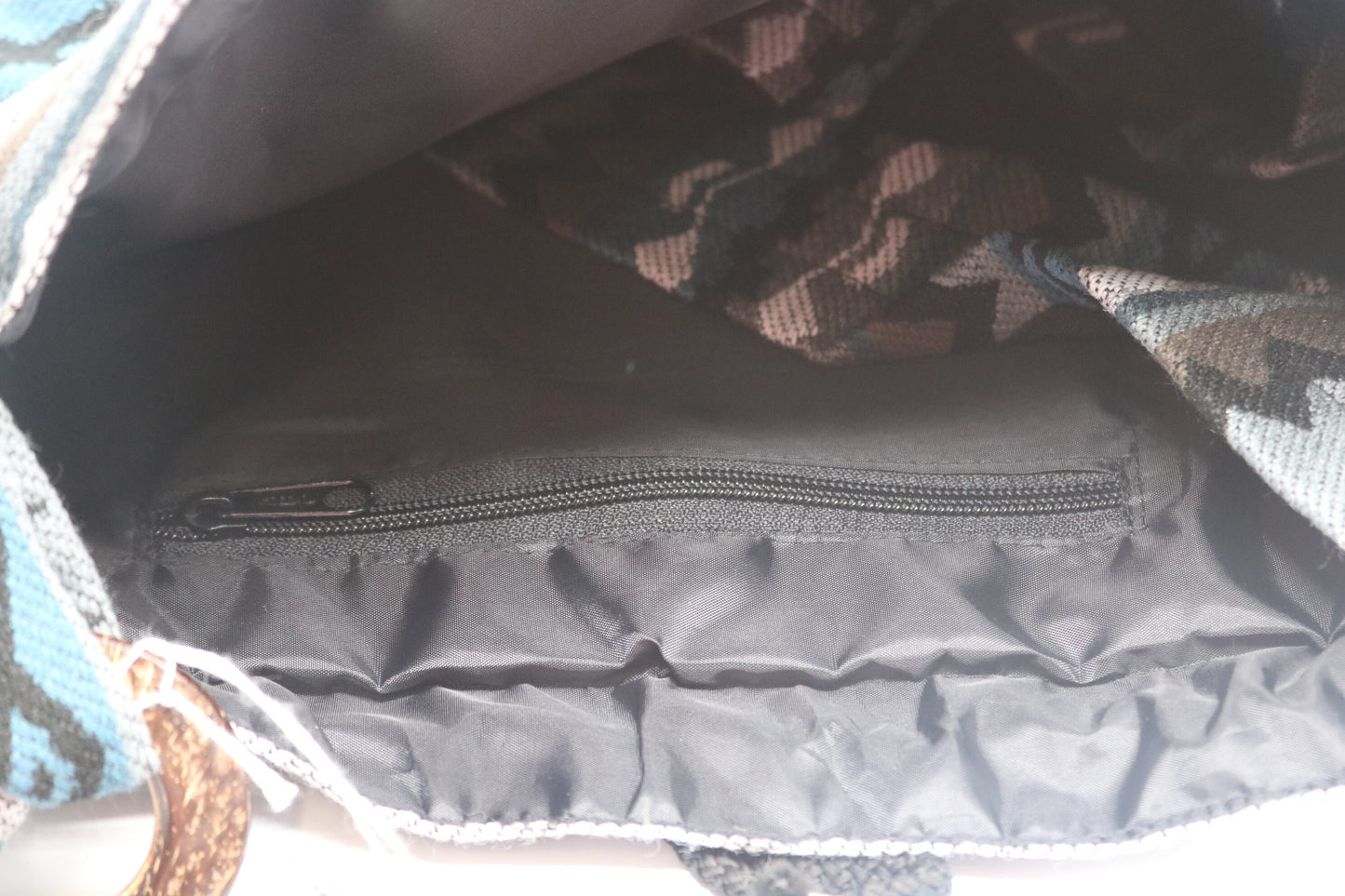 Grey And Blue Tassel Bag Crossbody