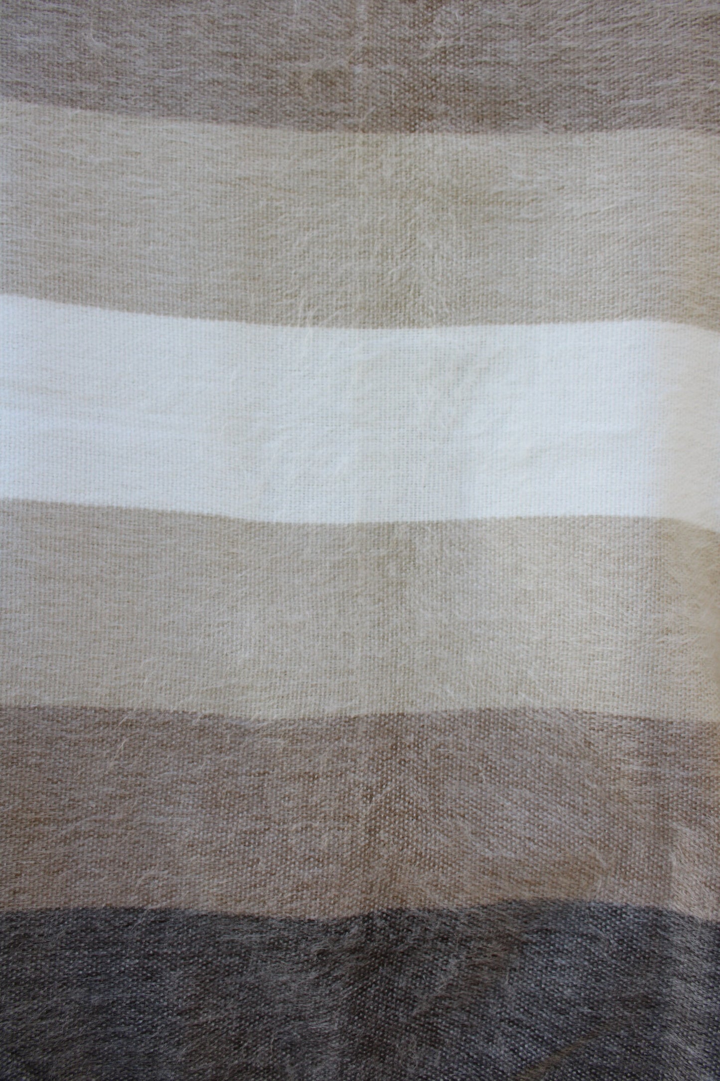 Double Beige Oversized Alpaca Shawl Handmade