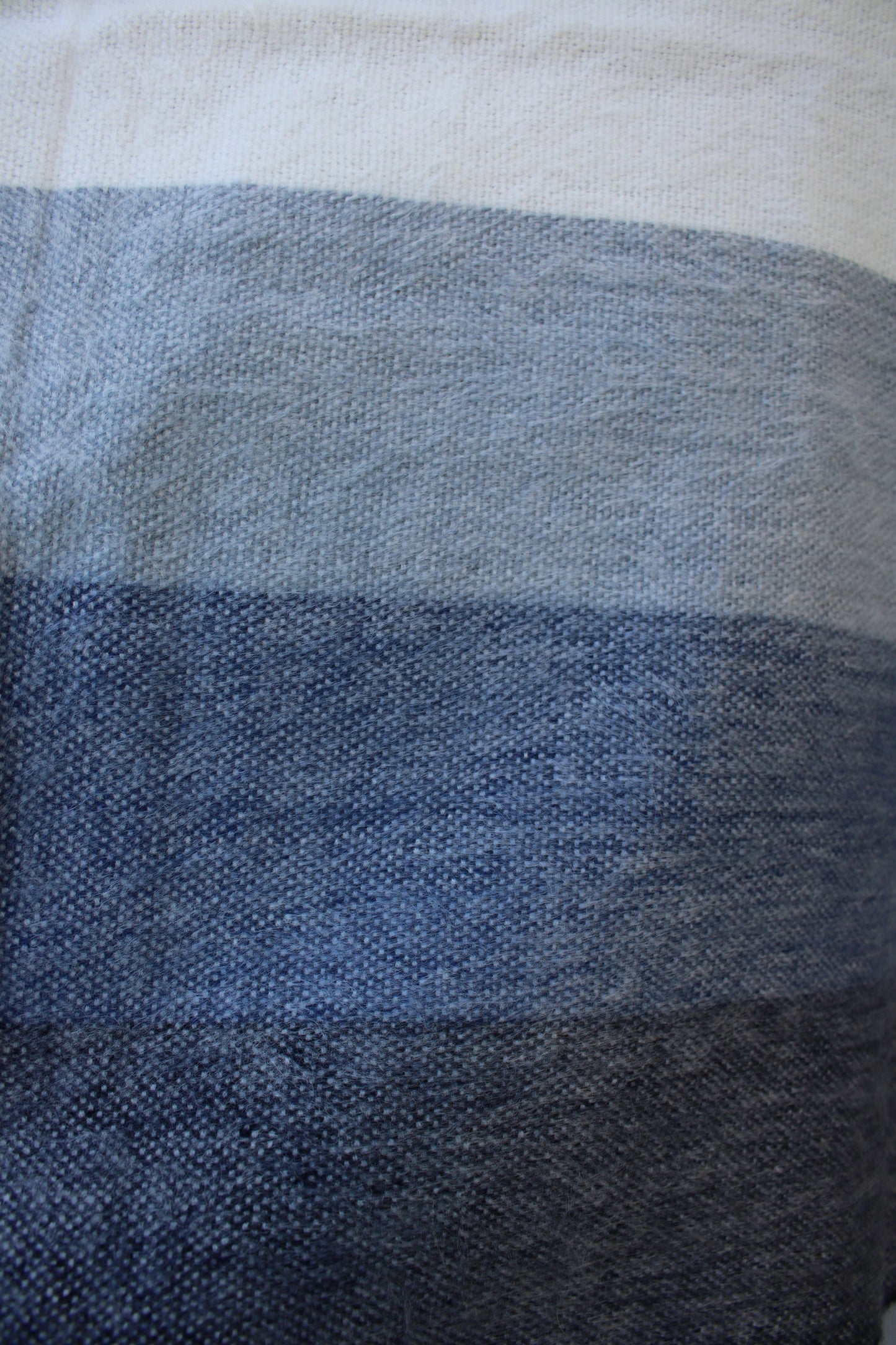 Double Grey Oversized Alpaca Shawl Handmade