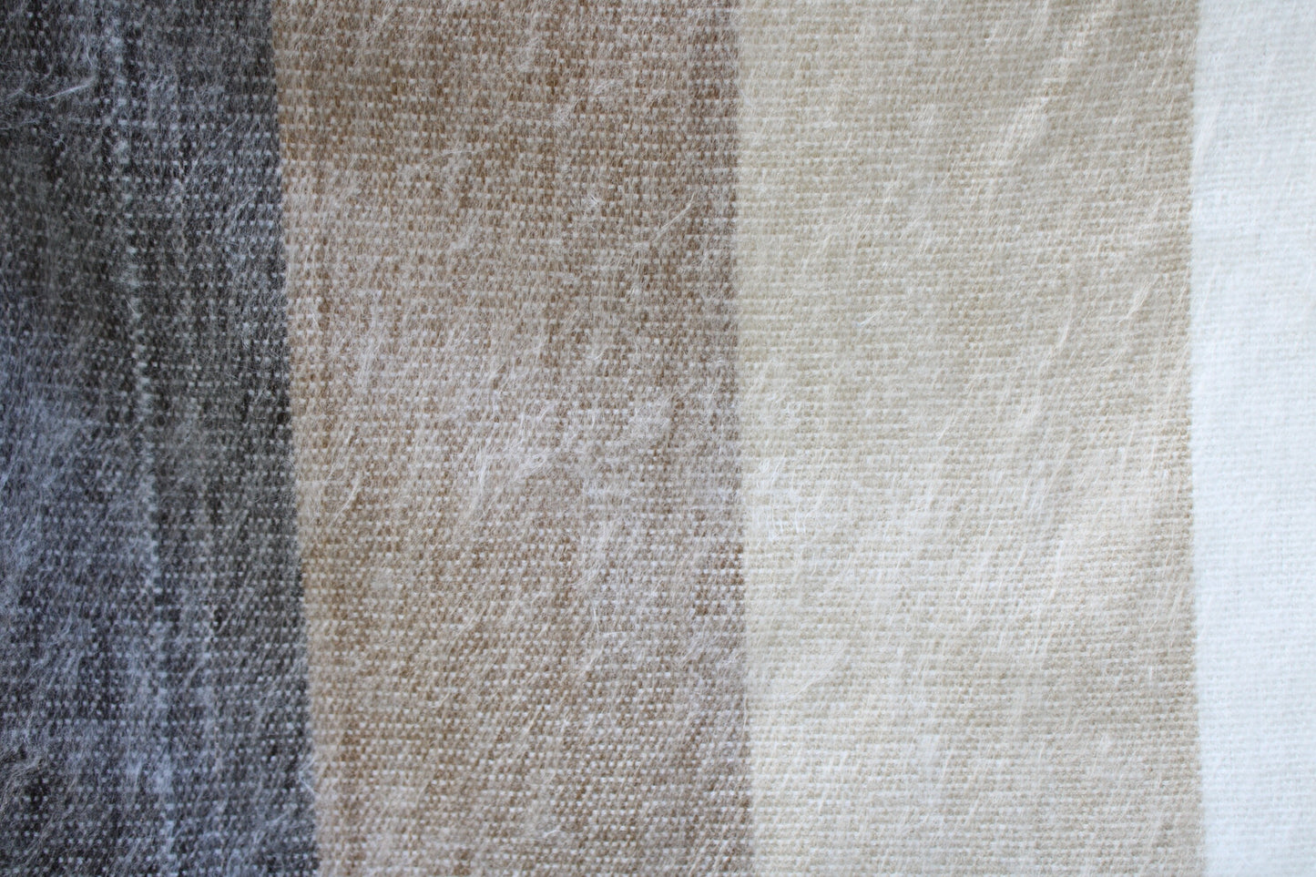 Striped cream Oversized Alpaca Poncho Handmade