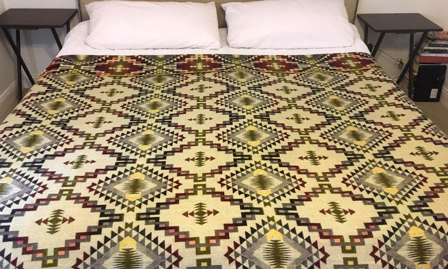 Queen Alpaca Blanket Ayahuasca Eagle Handmade