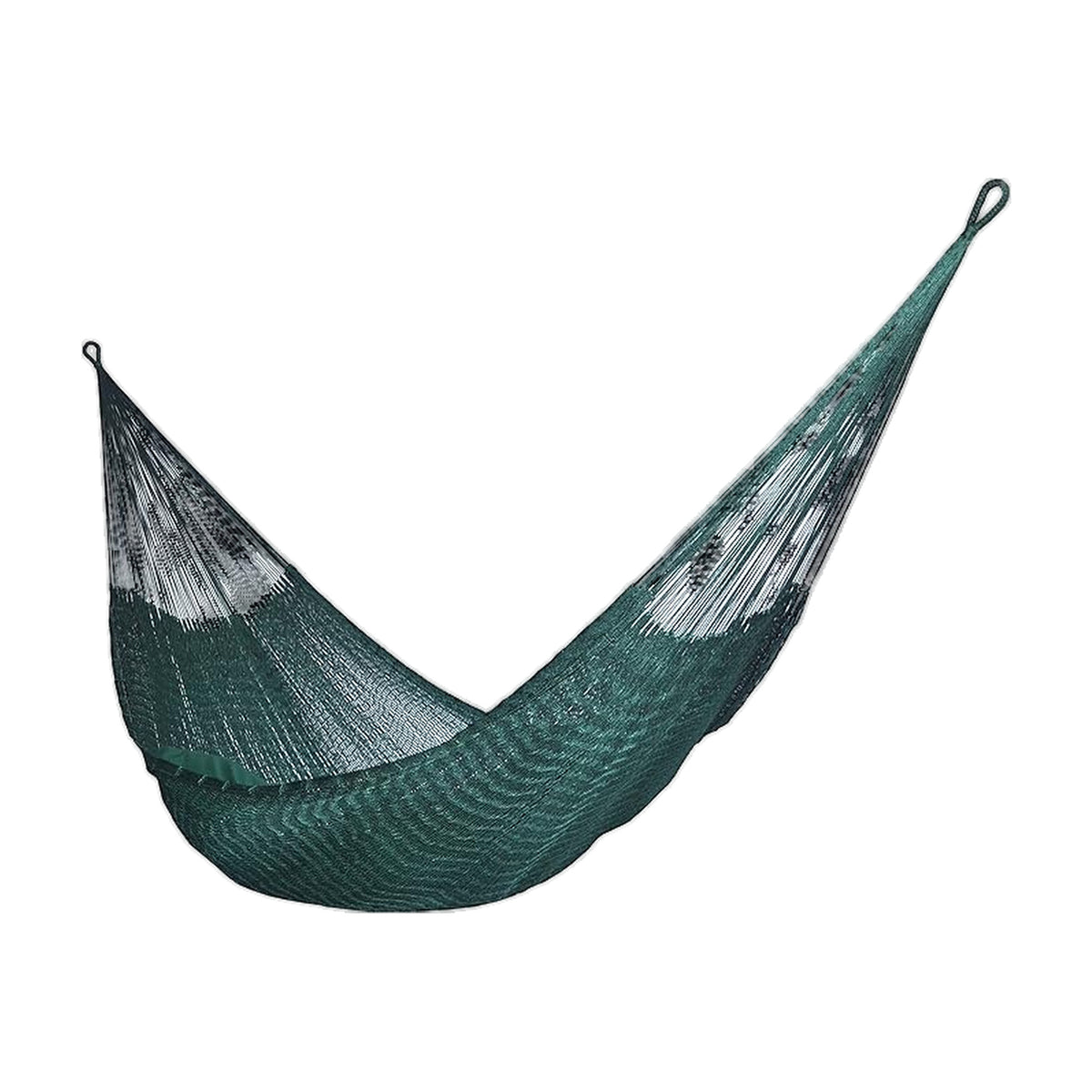 Dark green handwoven Mayan hammock for 2, made in Yucatán, Mexico