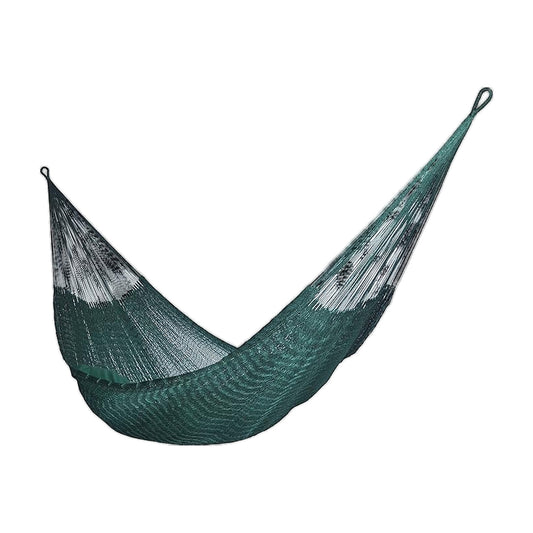 Handwoven Yucatán Mayan Hammock for 2, Dark Green, 165x100 in