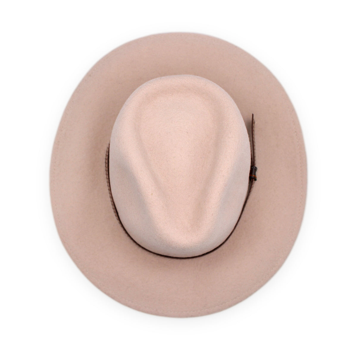 Wide Brim Wool Felt Fedora, Beige, Handmade in Ecuador | Holiday Gift