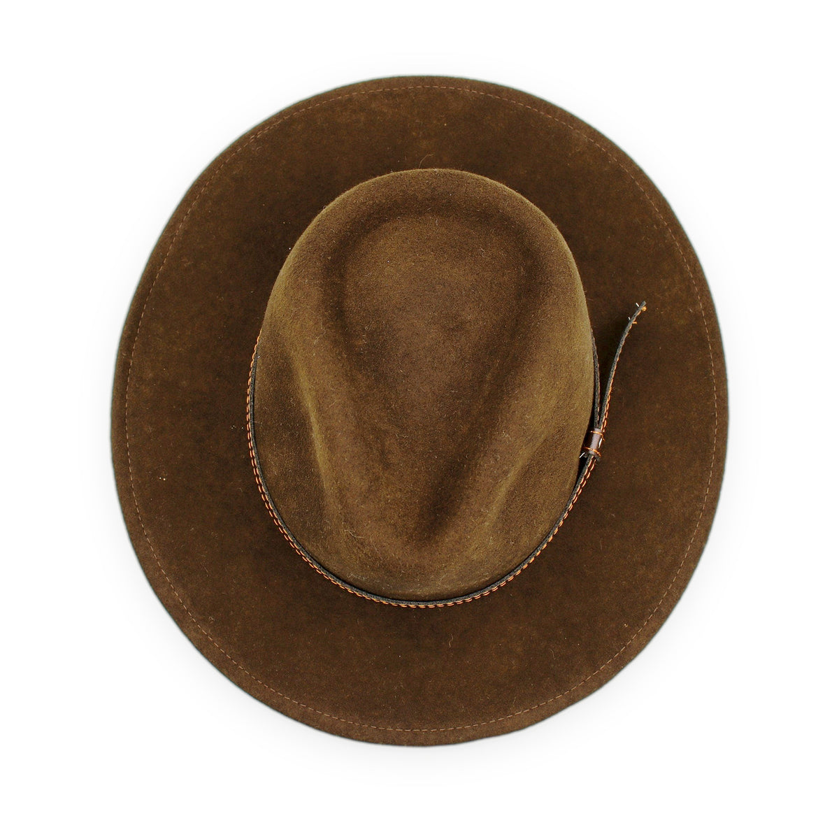 Wide Brim Wool Felt Fedora, Brown, Handmade in Ecuador | Holiday Gift