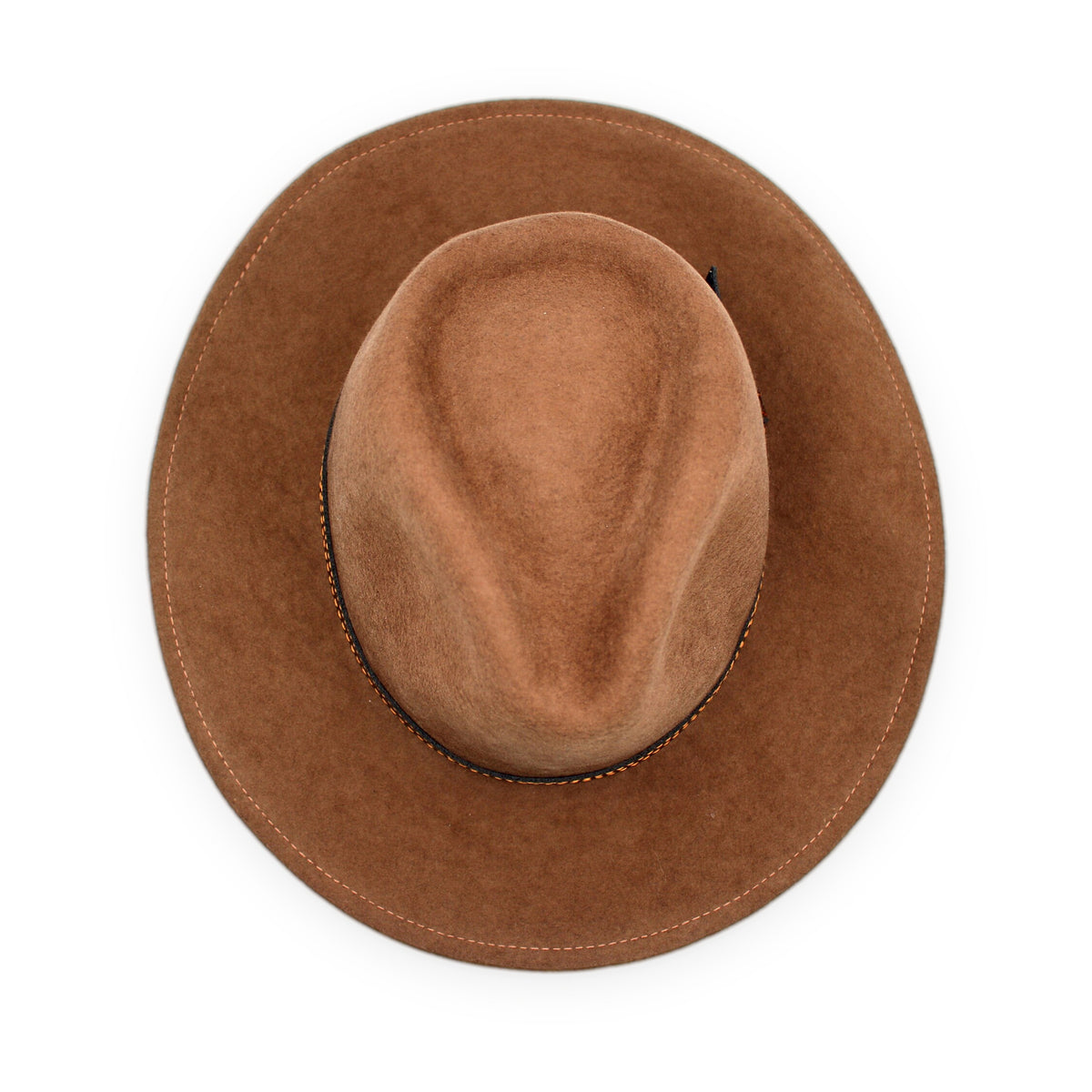 Wide Brim Wool Felt Fedora, Camel, Handmade in Ecuador | Holiday Gift