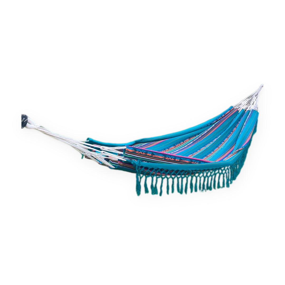 Emerald Inca pattern double hammock, handmade in Otavalo, Ecuador