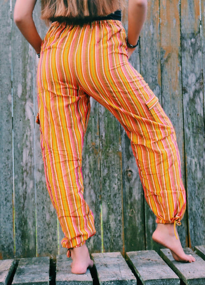 Tangerine Inca pattern yoga pants, view 2 of 6