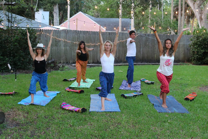 Black Inca pattern yoga pants, view 7 of 7