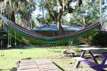 Vibrant Inca Hammock - Lightweight, Double, Handmade Ultra-Comfy for Outdoor Bliss & Relaxation