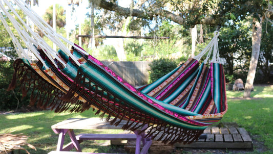Vibrant Inca Hammock - Lightweight, Double, Handmade Ultra-Comfy for Outdoor Bliss & Relaxation
