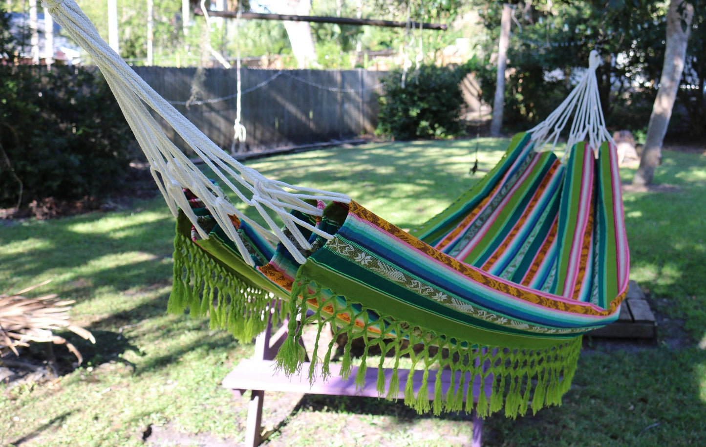 Vibrant Inca Hammock - Lightweight, Double, Handmade Ultra-Comfy for Outdoor Bliss & Relaxation