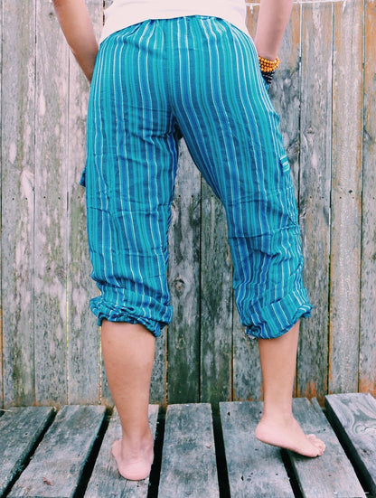Blue striped Inca pants, view 2 of 8