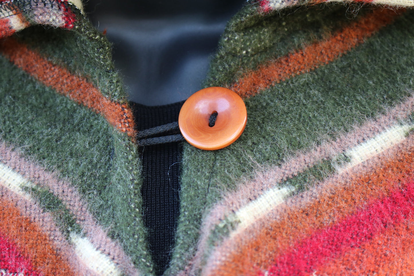 Brown Print Ponchos Handmade in Ecuador