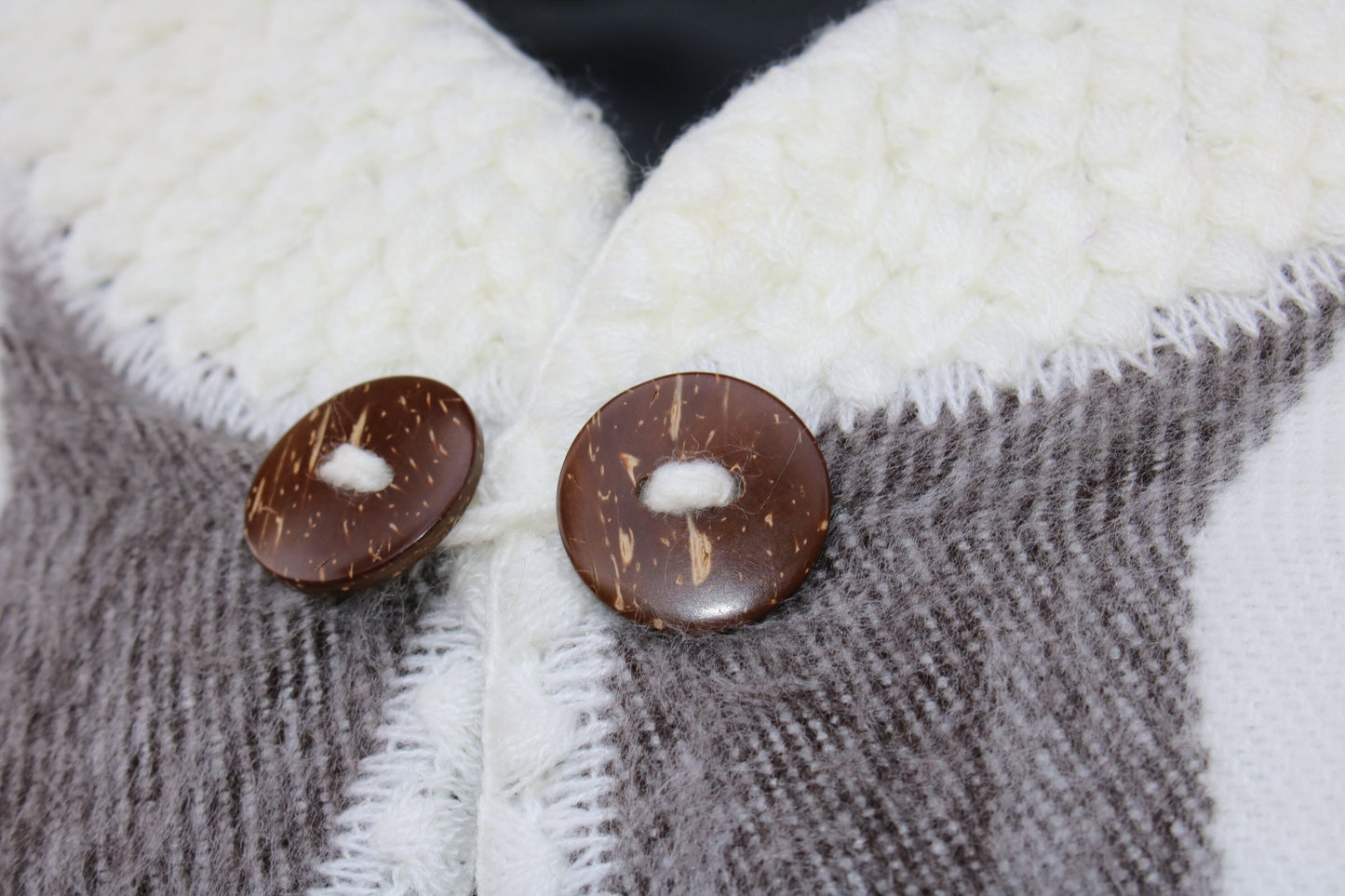 Poncho Alpaca Light Beige Handmade Boho Soft Tribal Vintage Unique Design