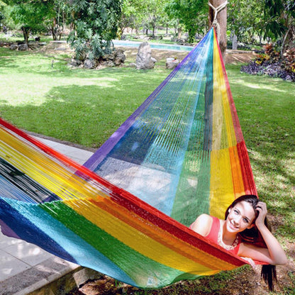 Vibrant Mayan Hammock - Lightweight, Double, Handmade Ultra-Comfy for Outdoor Bliss & Relaxation