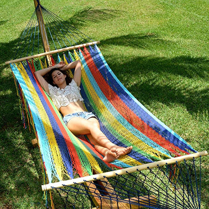 Vibrant Mayan Hammock - Lightweight, Double, Handmade Ultra-Comfy for Outdoor Bliss & Relaxation