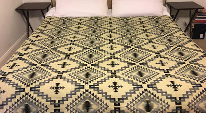 Blanket Alpaca Ayahuasca Wolf handmade boho soft queen vintage tribal  reversible design