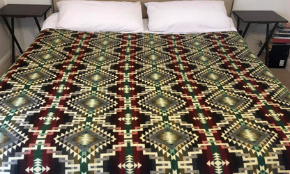 Blanket Alpaca Ayahuasca Bear Handmade Boho Soft Queen Vintage Tribal Reversible Design