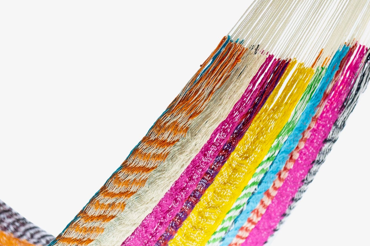 Vibrant Mayan Hammock - Lightweight, Double, Handmade Ultra-Comfy for Outdoor Bliss & Relaxation