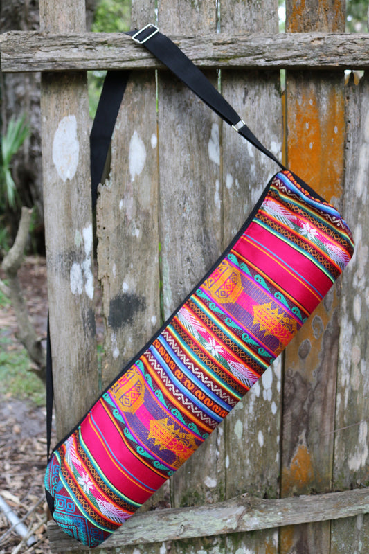 Fucsia Yoga Mat Bag Handmade