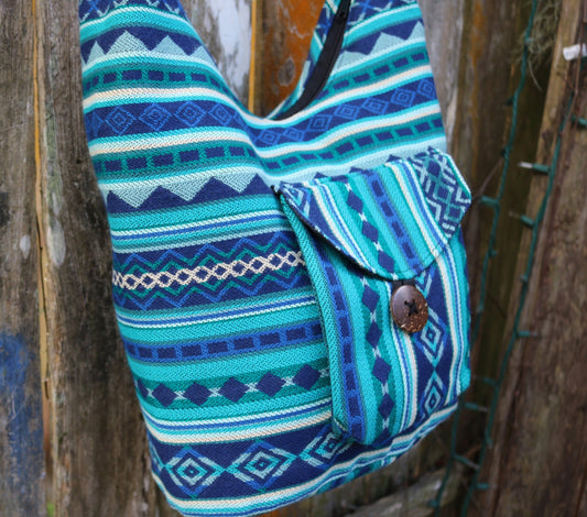 Bolsa Garrafa Azul Crossbody