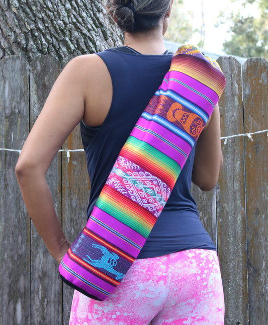 Rainbow Yoga Mat Bag Handmade