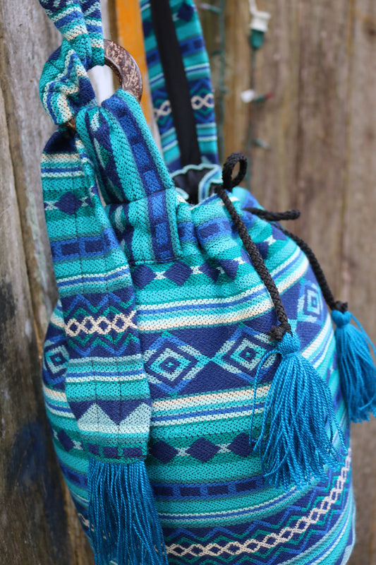 Blue Tassel Bag Crossbody