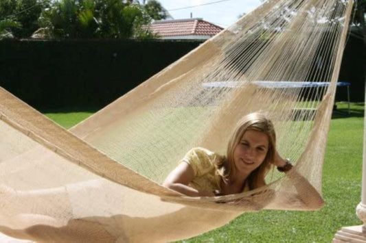 Beige Hammock Double Handmade