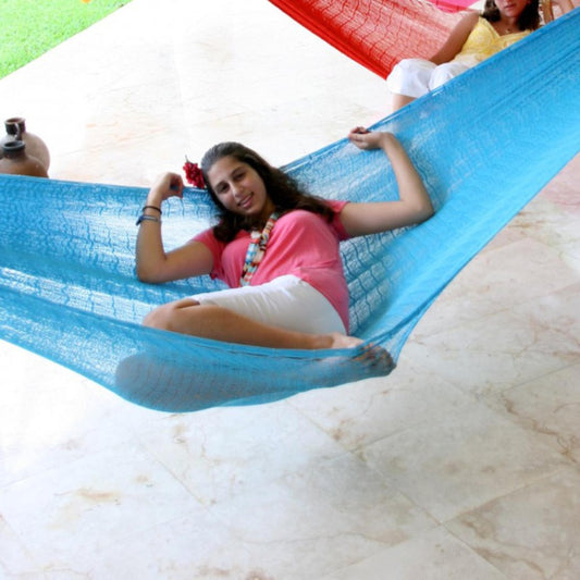 Sky Blue Double Hammock Handmade