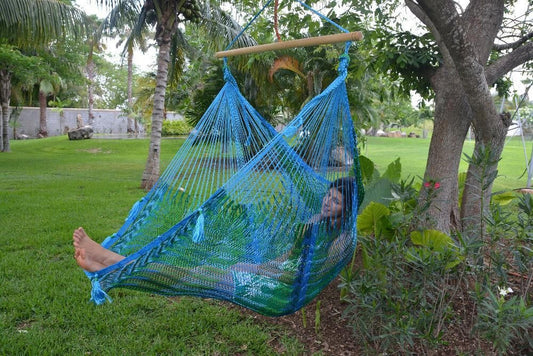 Blue Hammock Chair Double Handmade