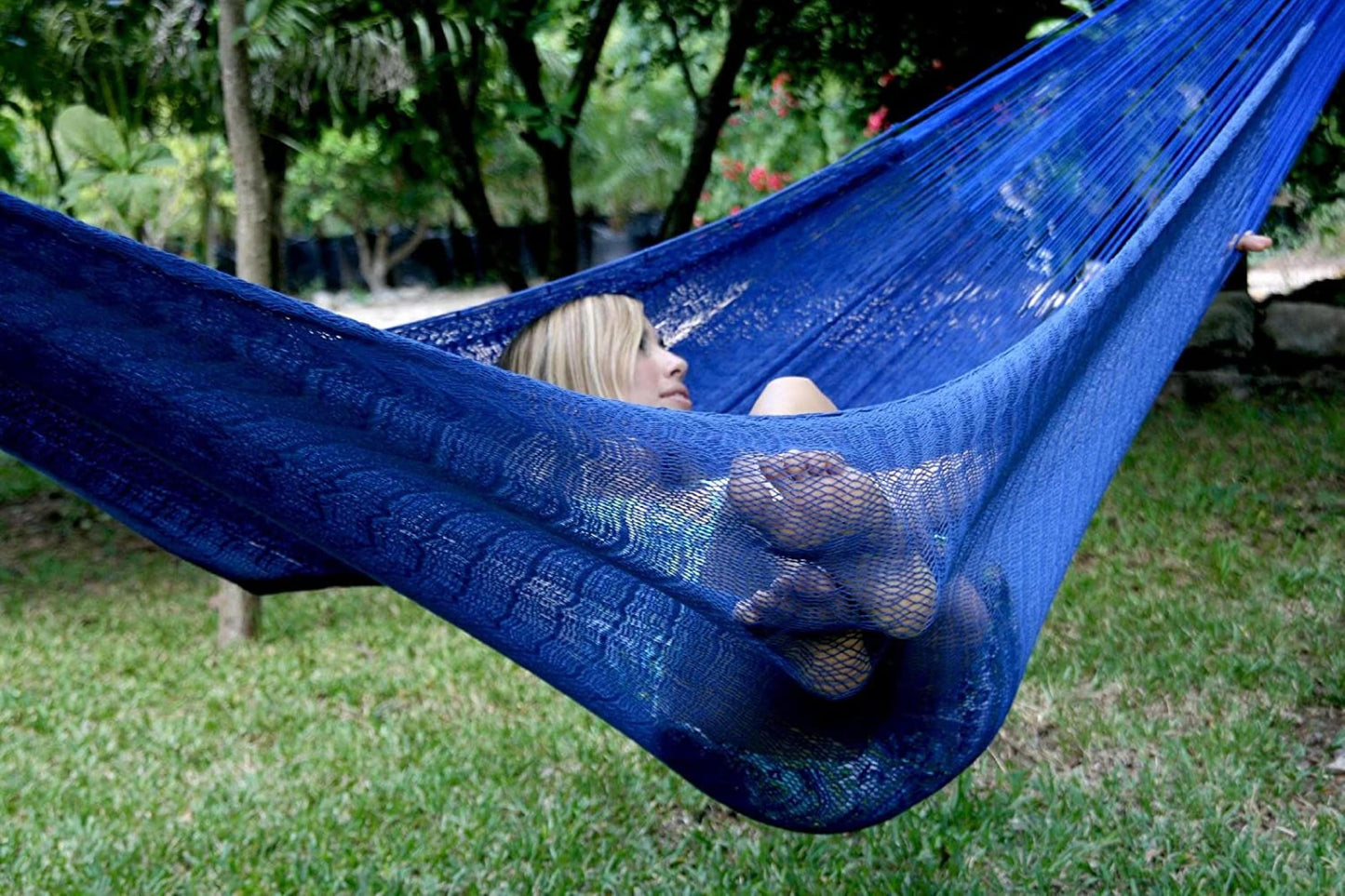 Dark Blue Double Hammock Handmade