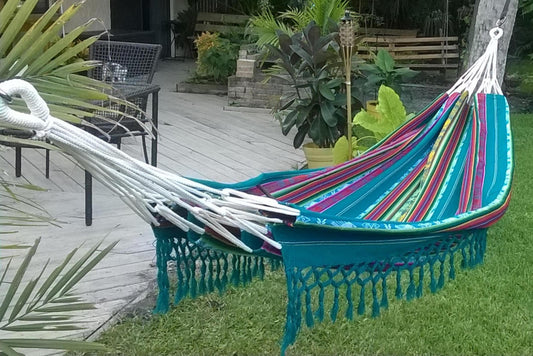 Turquoise Double Hammock Handmade