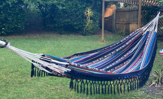 Navy Blue Double Hammock Handmade