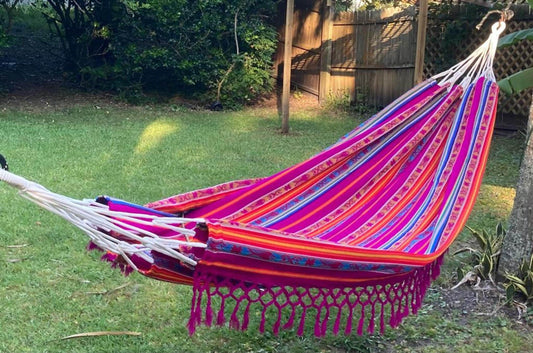 Fuchsia Double Hammock Handmade