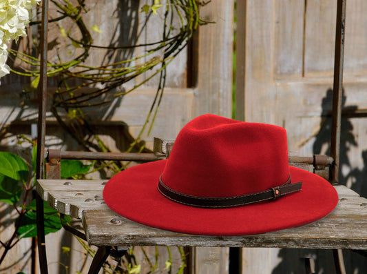 Red Fedora Hat