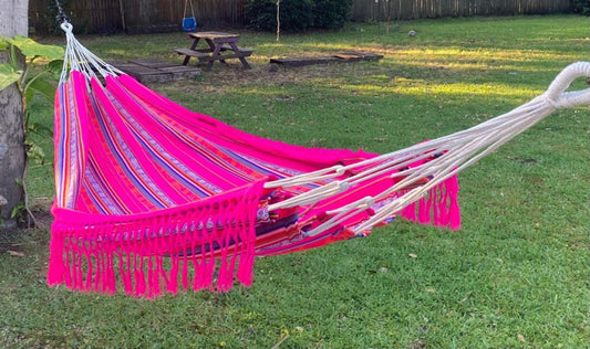 Hot Pink Double Hammock Handmade